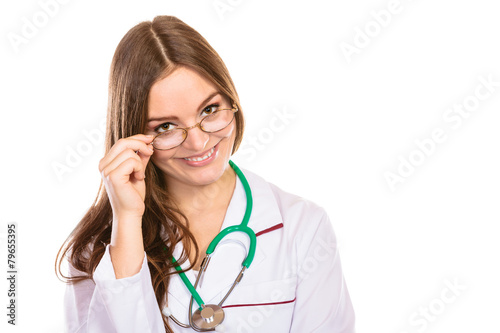 Woman doctor in lab coat