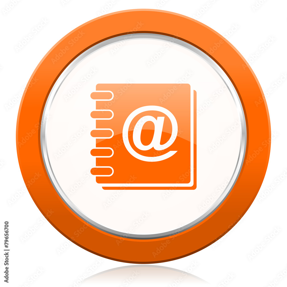 address book orange icon