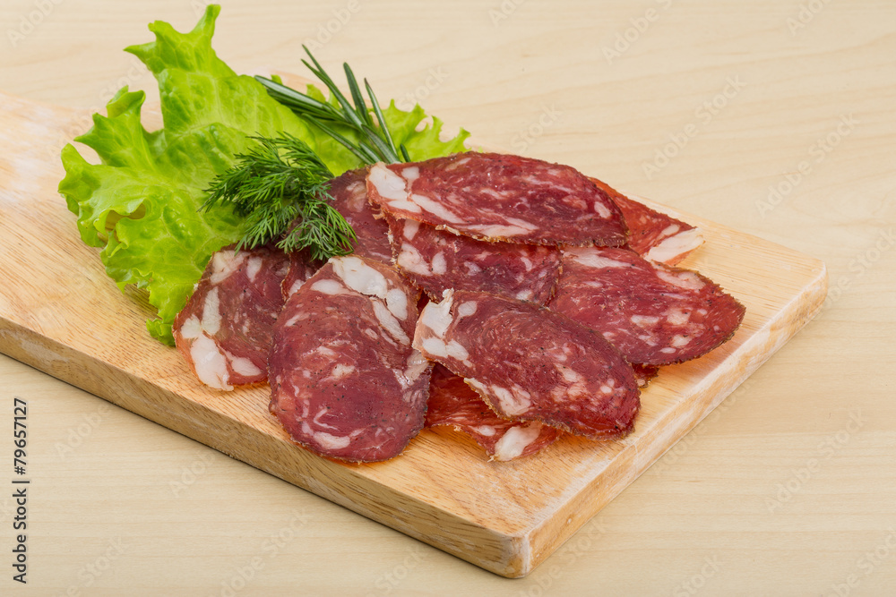 Sliced salami