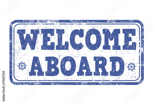 Welcome aboard stamp