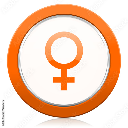 female orange icon female gender sign