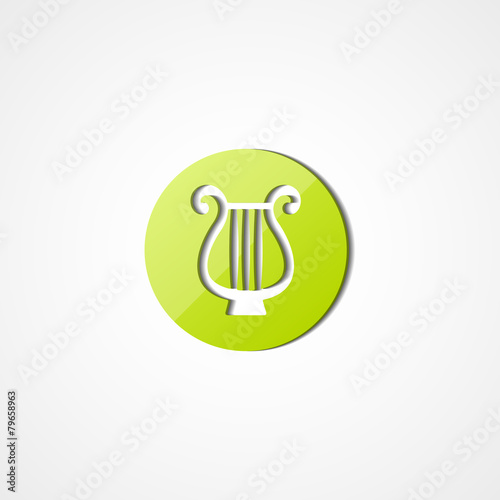 Illustration of lyre web icon