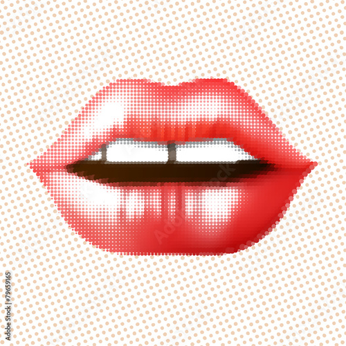 Halftone lips