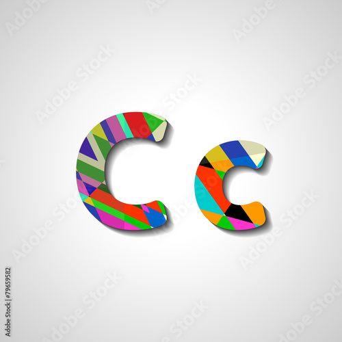 Colorful letter alphabet
