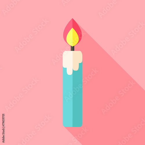 Religious big candle with flame