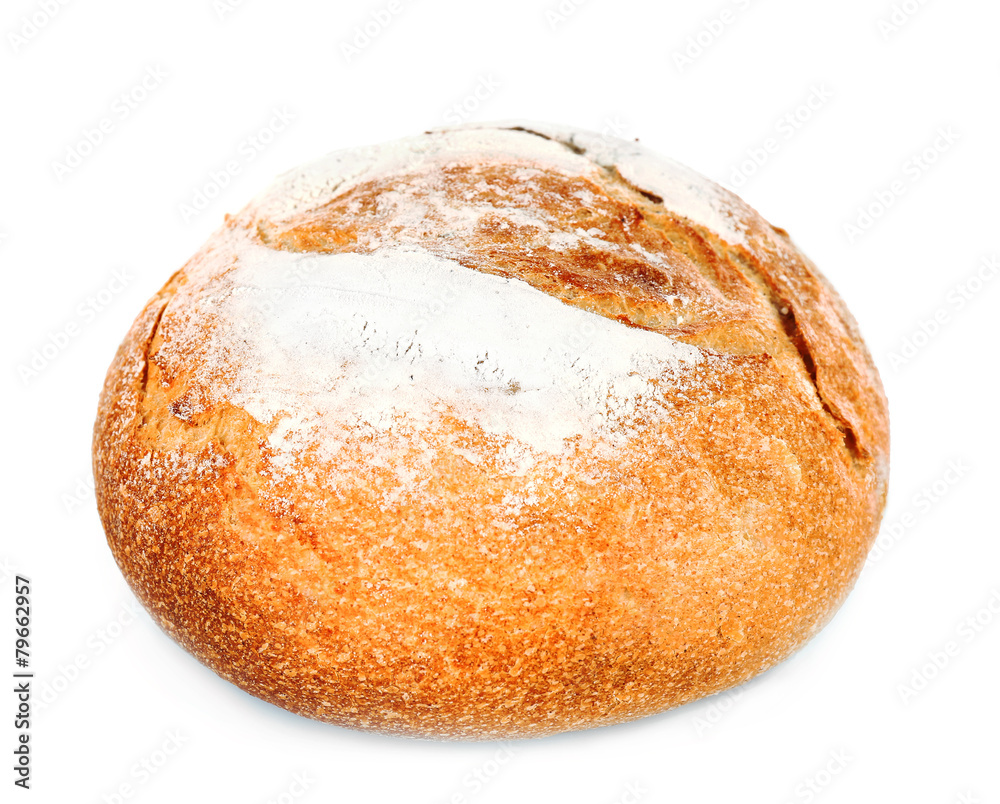 Loaf of fresh bread isolated on white Loaf of fresh bread isolated on white