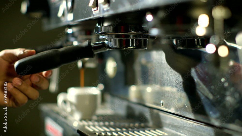With coffee already brewing a barista gets two more cups on the go With coffee already brewing a barista gets two more cups on the go