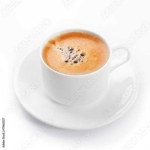 Cup of coffee isolated on white