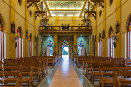 PATHUMTANI, THAILAND - FEBRUARY 28 : The interiors of Catholic c photo