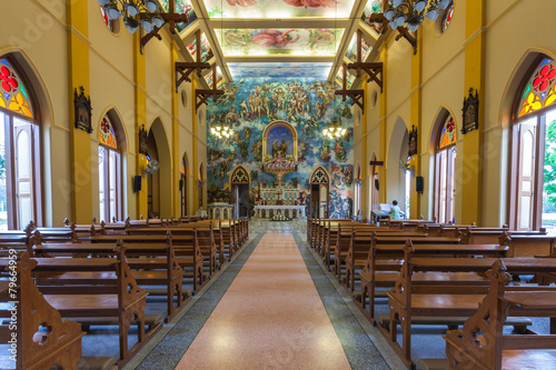 PATHUMTANI  THAILAND - FEBRUARY 28   The interiors of Catholic c