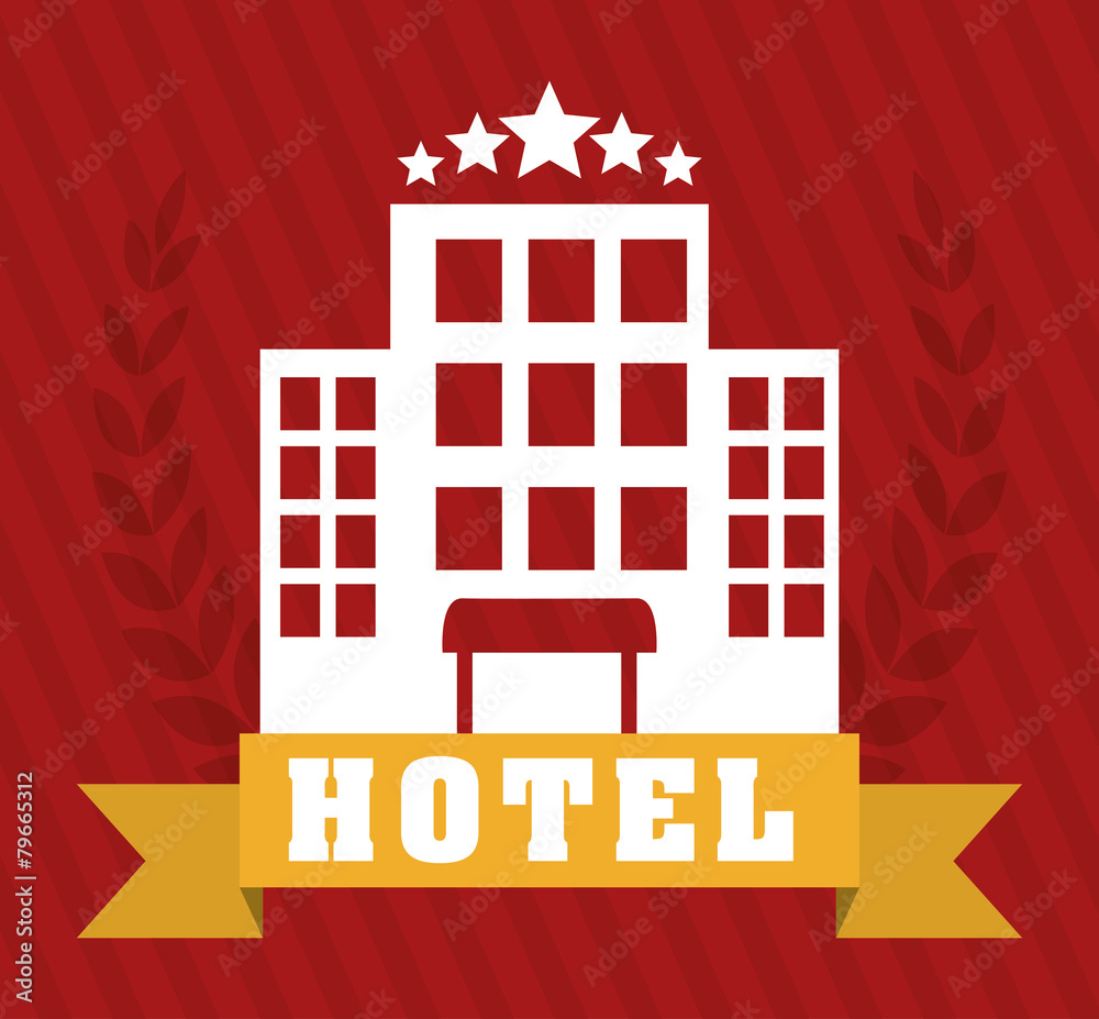 Fototapeta premium Hotel design, vector illustration.