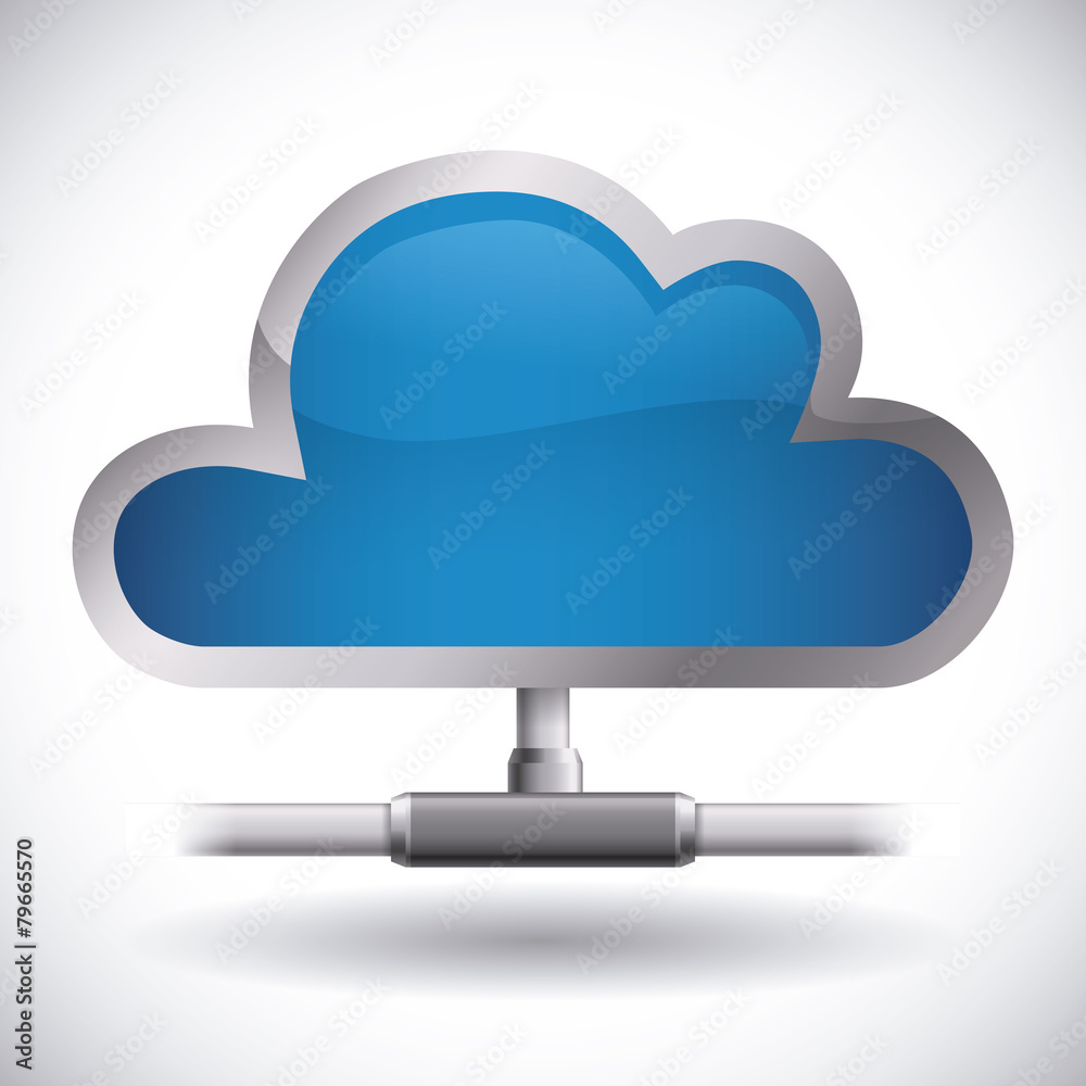 Cloud computing design, vector illustration. Cloud computing design, vector illustration.