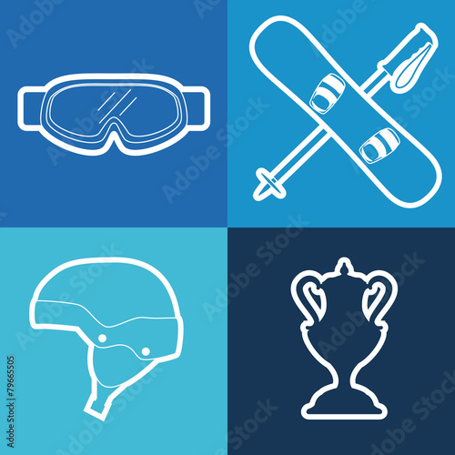 Snowboarding design, vector illustration. © djvstock