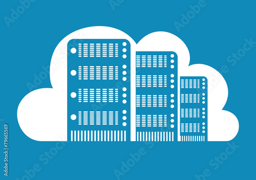 Cloud computing design, vector illustration.