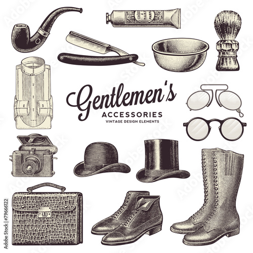 collection of gentlemen's accessories