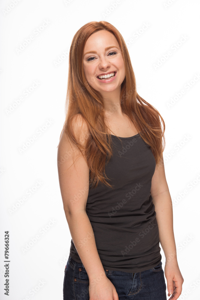 Young Caucasian woman smile happy face portrait Young Caucasian woman smile happy face portrait