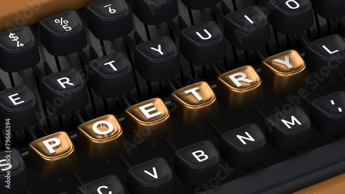 Typewriter with Poetry buttons