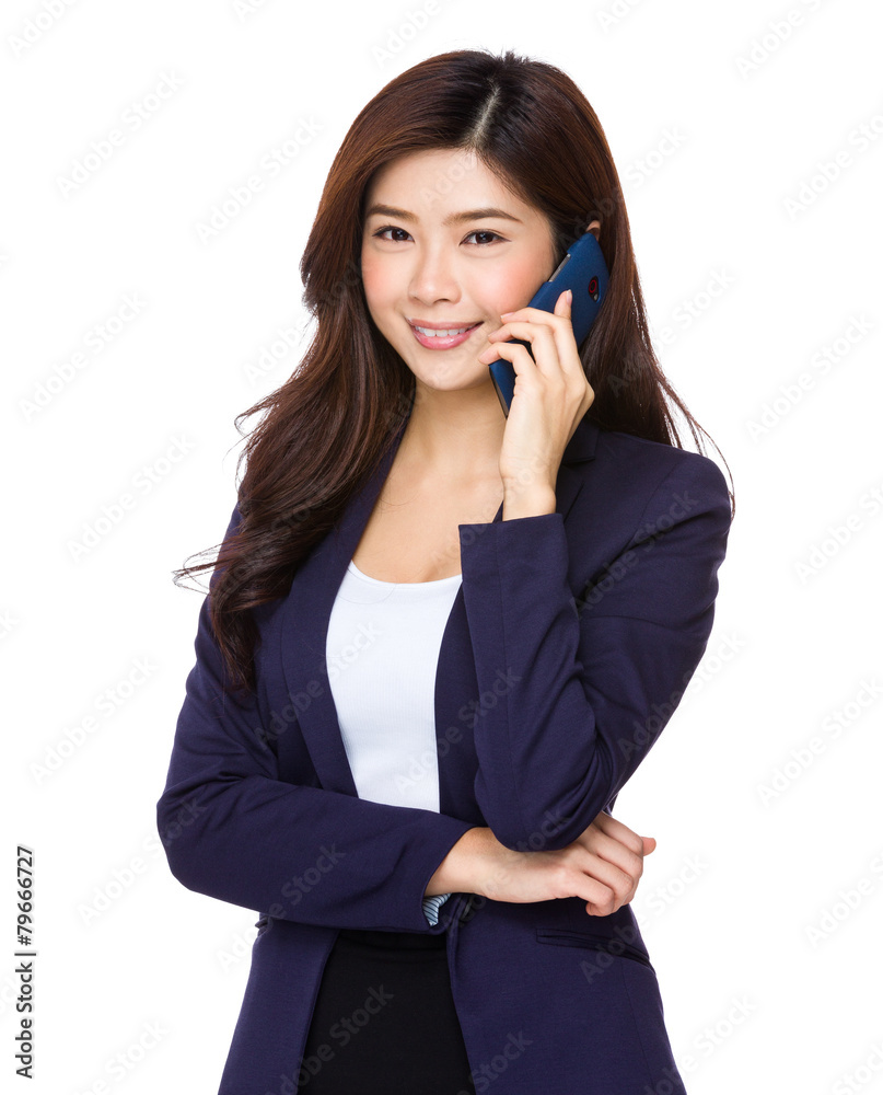 Businesswoman with the smart phone Businesswoman with the smart phone