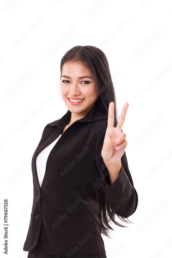 smiling, confident, successful business woman executive showing smiling, confident, successful business woman executive showing