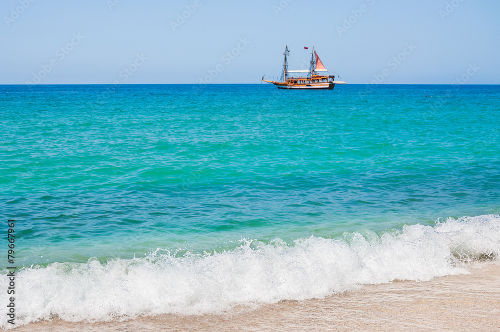 Sea beach in Alanya, Turkey
