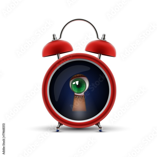 clock with keyhole eye