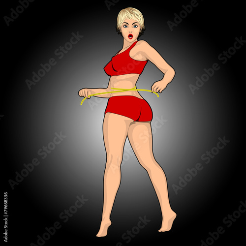 blonde woman measurement