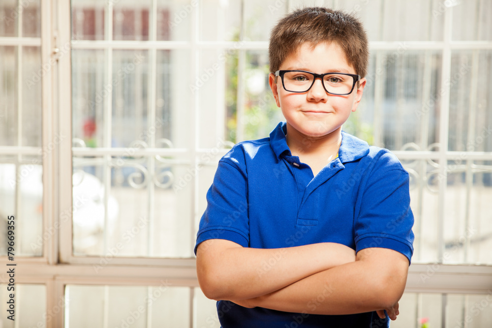 Happy kid with glasses Happy kid with glasses