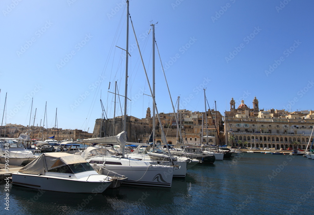 Yachts in Harbor, Malta