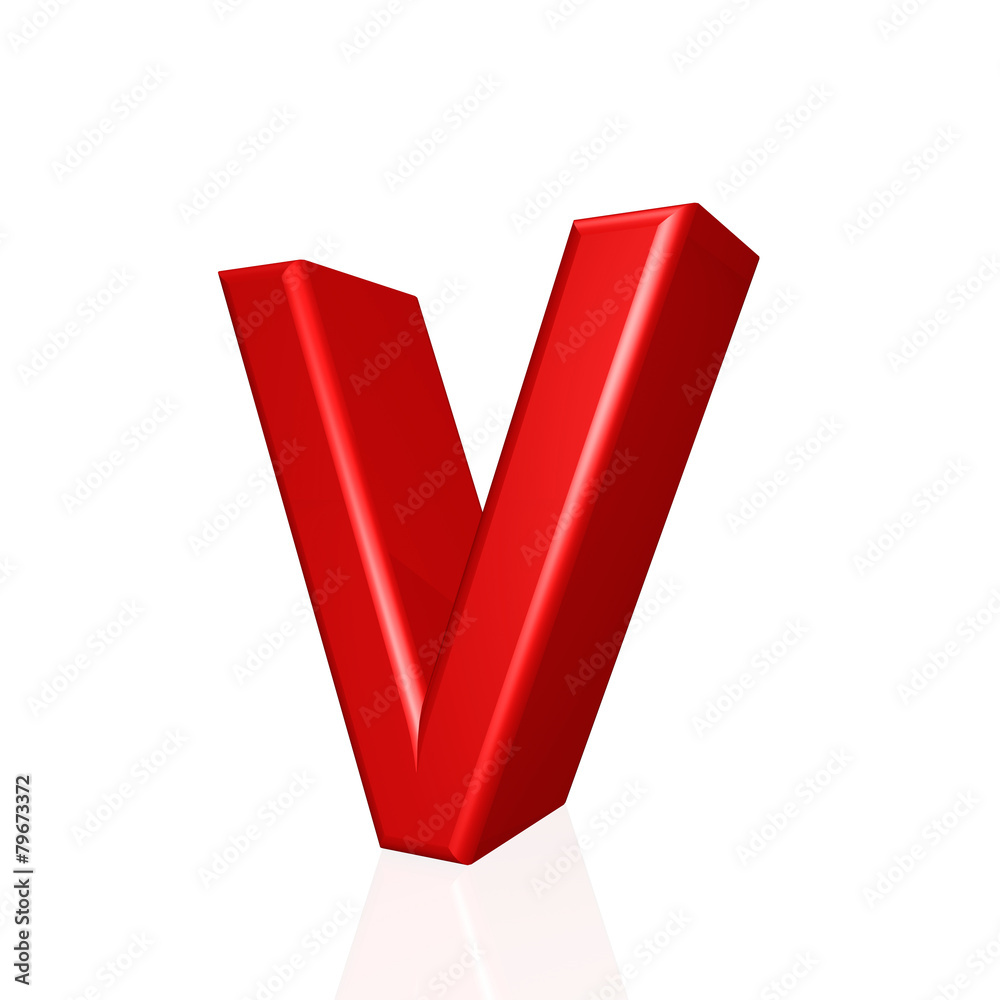 shiny red letter collection - V shiny red letter collection - V