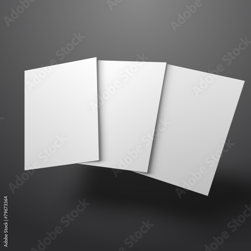 Blank brochure. 3d illustration