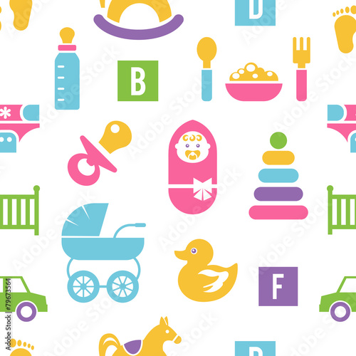 Newborn and toys background