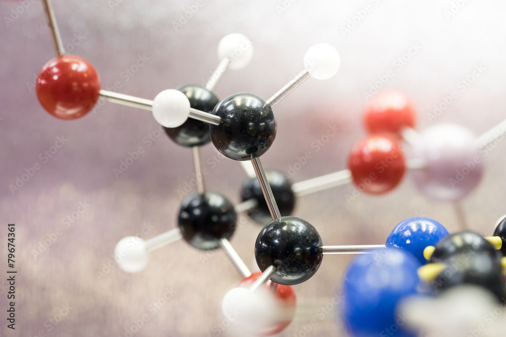 Obraz premium Molecule, Molecular DNA in science