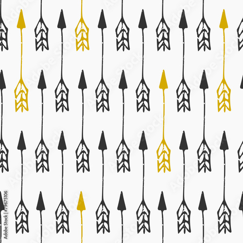 Hand Drawn Style Arrows Seamless Pattern