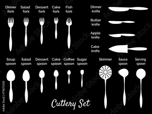 Vector cutlery icons