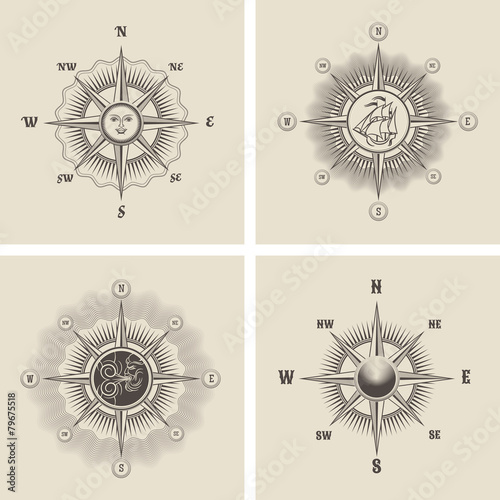 Vintage wind rose