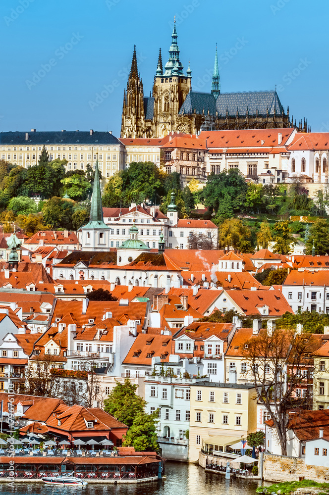 Naklejka premium Prague, Mala Strana and Prague Castle