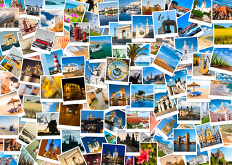Travel in Europe, collage
