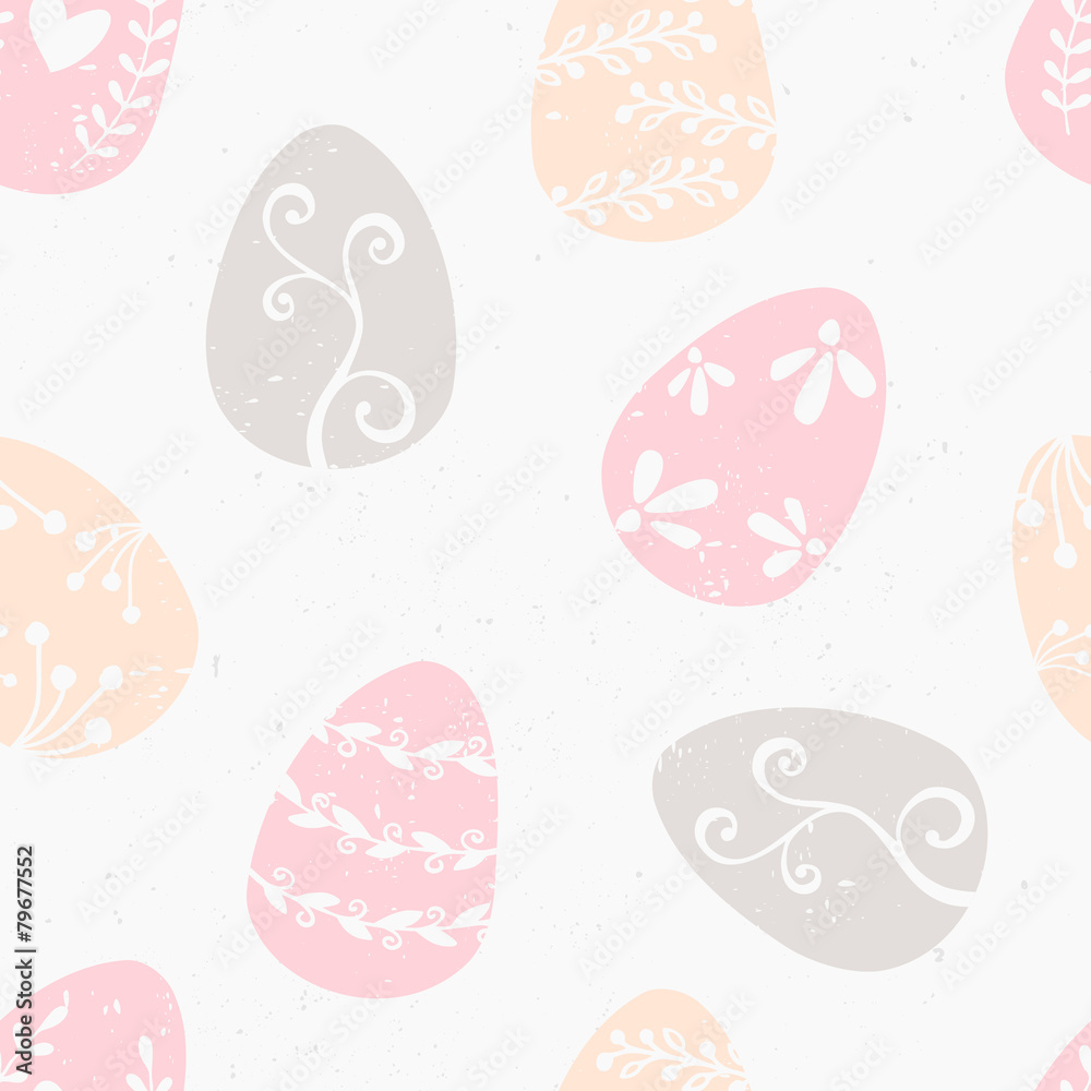 Hand Drawn Easter Eggs Pattern