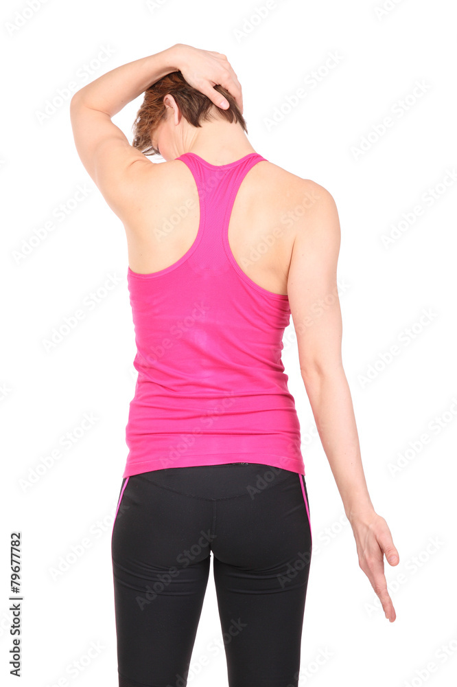 Fototapeta premium Dehnung der Hals-und Nackenmuskulatur 2