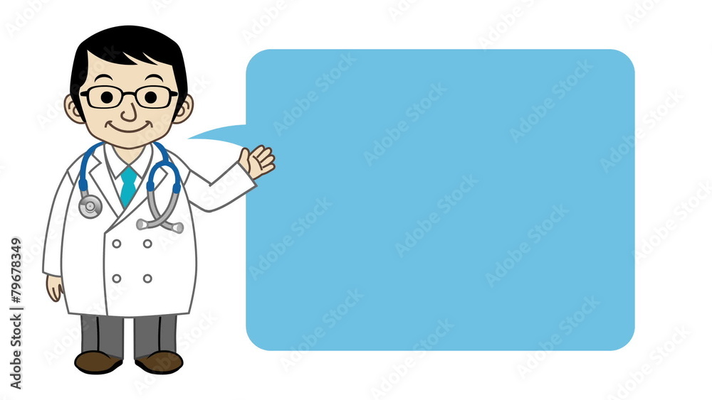Doctor explaining by Speech Bubble -Animation Doctor explaining by Speech Bubble -Animation