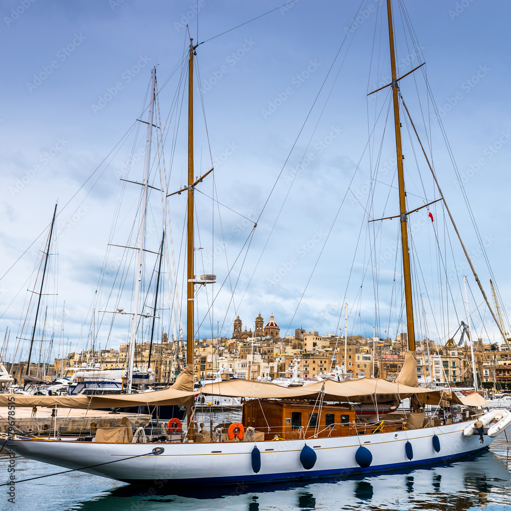 Obraz premium Bateau à Vittoriosa, Malte