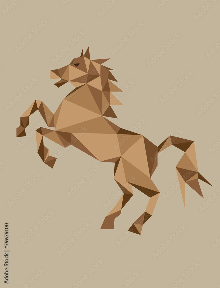 Geometric horse sketch drawing Stock Vector Adobe Stock
