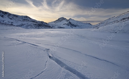 Winter, Mont-Cenis lake, France © marcobarone