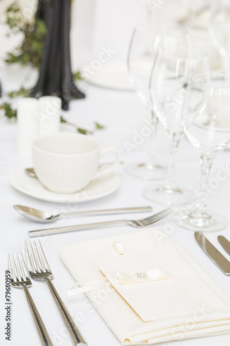 Luxury wedding gala table setting