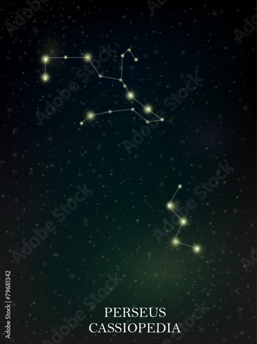 Perseus and Cassiopedia constellation