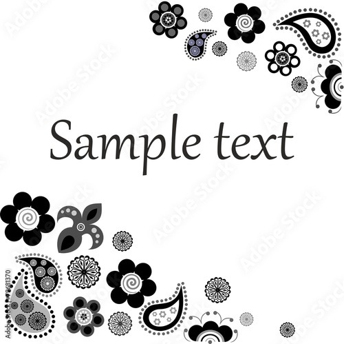 flowers text black