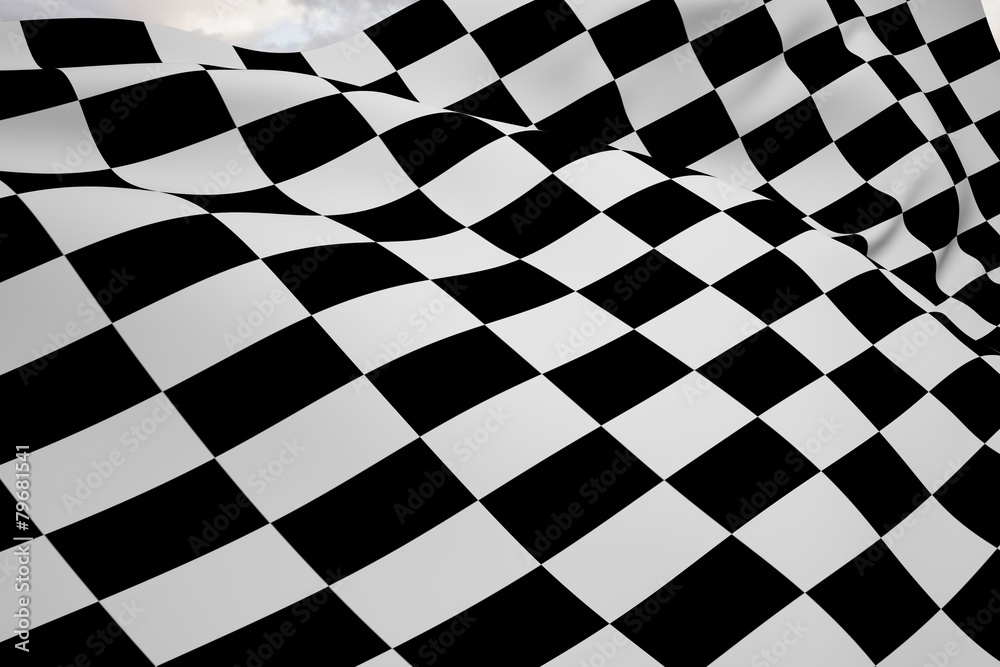 Obraz premium Composite image of checkered flag