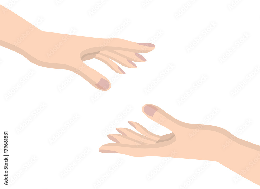 hand present save the world gesture with the fingers vector