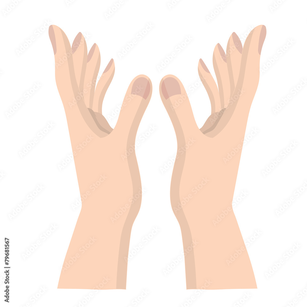 beautiful hand present pray god ,gesture vector beautiful hand present pray god ,gesture vector