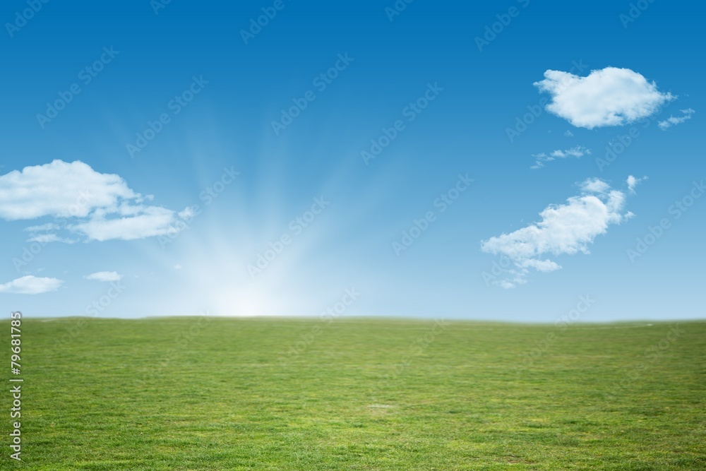 A green Field and sky